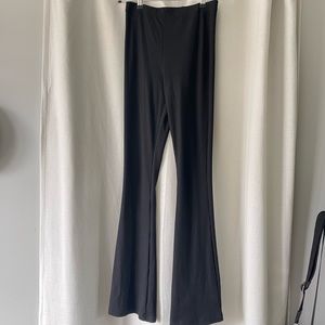 topshop ribbed flared leggings